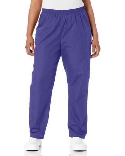 CHEROKEE Scrub Pants For Workwear Originals Pull-on Elastic Waist Plus Size 4200p - Blue