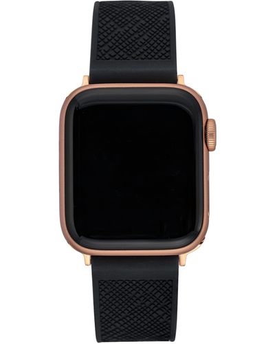 Anne Klein Black Silicone Band For Apple Watch
