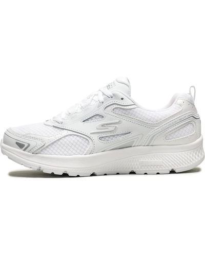 Skechers Go Run Consistent-Leather Cross-Training Tennis Shoe Sneaker with Air Cooled Foam - Bianco