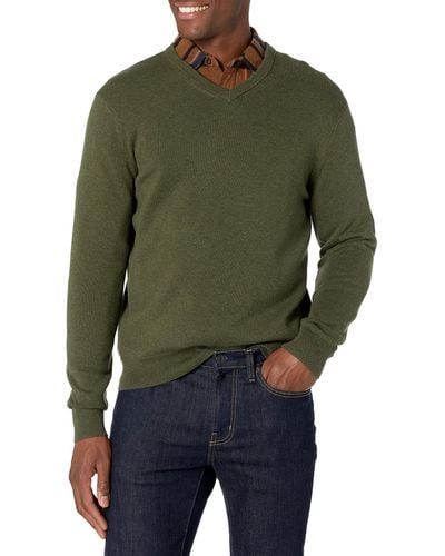 Amazon Essentials V-Neck pullover-sweaters - Vert