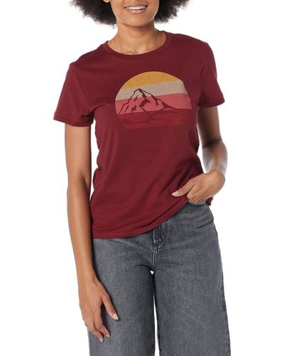Pendleton Womens Mt. Hood Ringer Tee T Shirt - Red