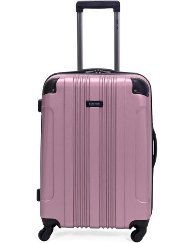Kenneth Cole Out Of Bounds Lightweight Durable Hardshell 4-wheel Spinner Cabin Size Travel Suitcase - Pink