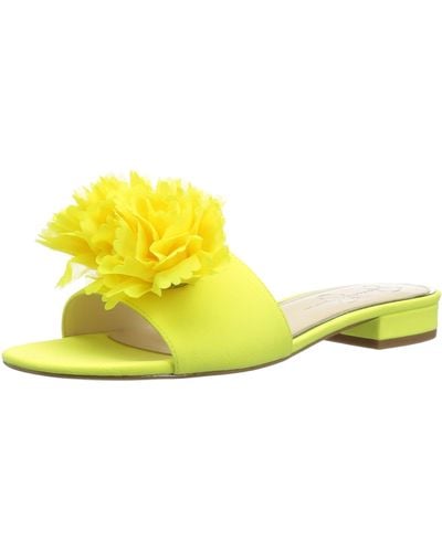 Jessica Simpson Caralin Slide Sandal Yellow Shock 5 Medium Us