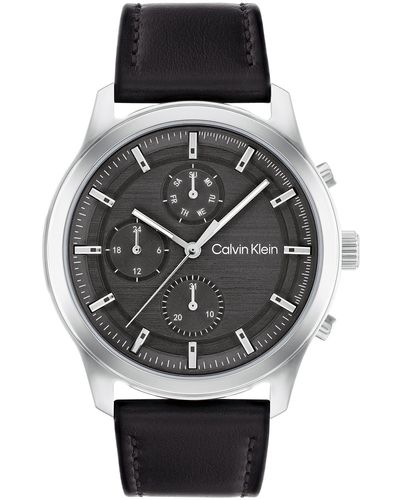 Calvin Klein Quartz Ionic Plated Black Steel Case And Link Bracelet Watch