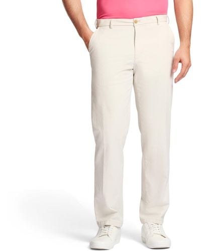Izod Saltwater Stretch Flat-front Chino Pants - Natural