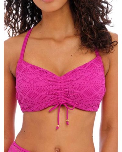 Freya Sundance Concealed Underwire Bralette Bikini Top - Purple