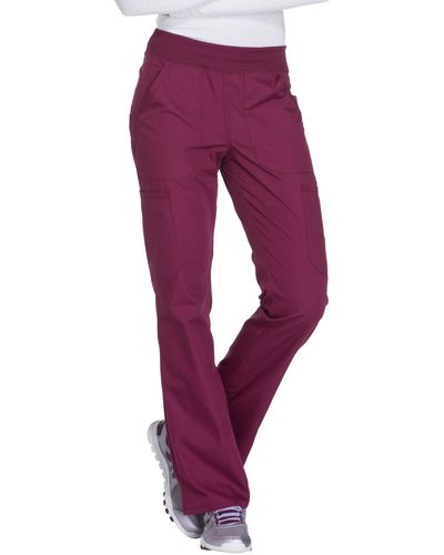 CHEROKEE Scrub Pants For Workwear Originals Pull-on Waist With Rib-knit Trim Ww210t - Purple