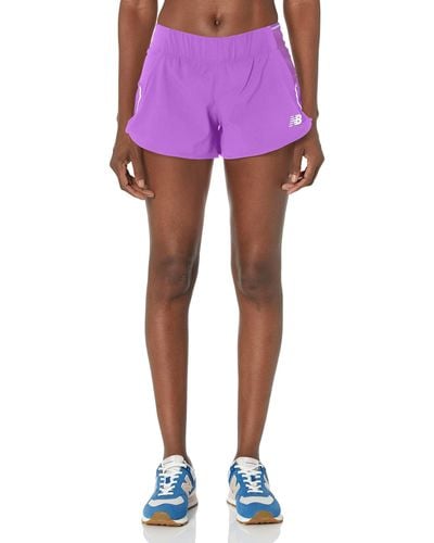 New Balance Impact Run 3 Shorts - Purple