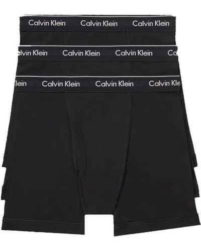 Calvin Klein , Boxer elasticizzati da uomo, confezione da 3, Nero , M