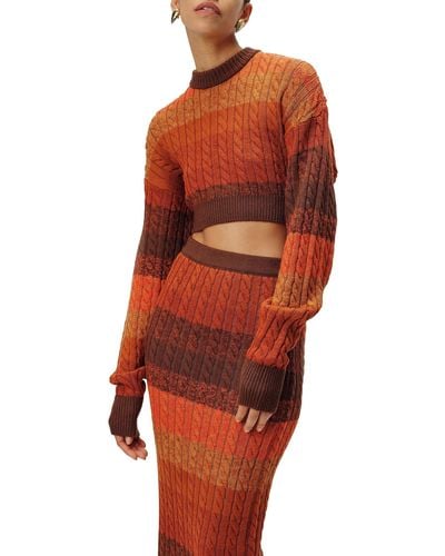 Ronny Kobo Ingram Knit Top - Orange