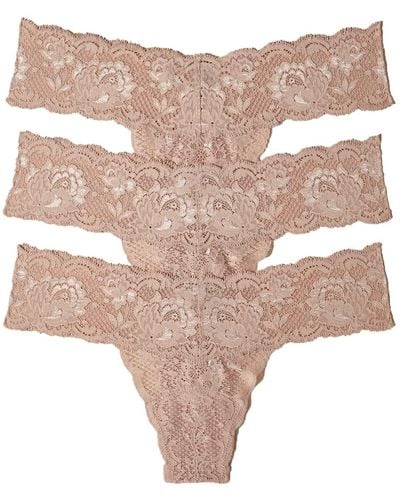 Cosabella Say Never Cutie Low Rise Thong 3 Pack - Natural