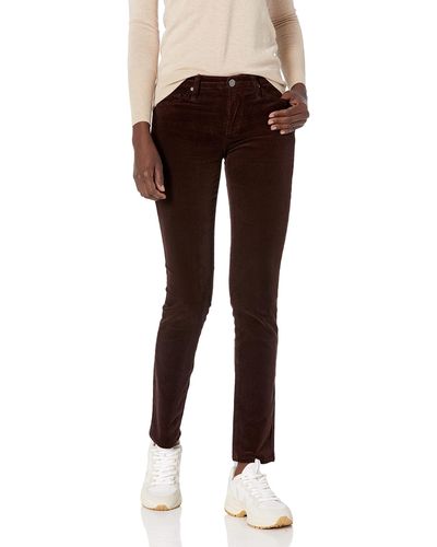 AG Jeans Prima Mid Rise Cigarette Ankle Jean - Brown