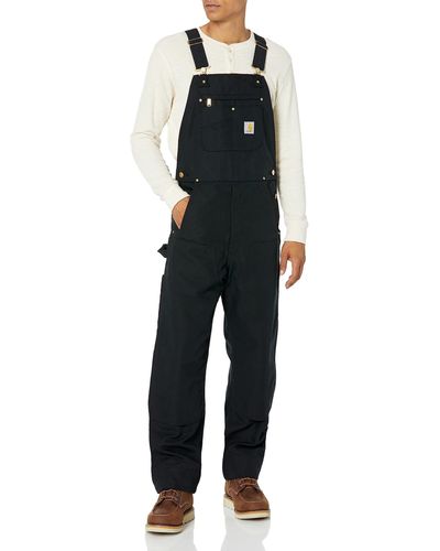 loose fit firm duck insulated bib overall carhartt