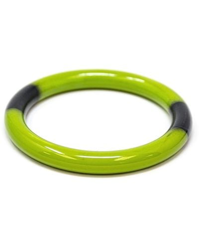 Ben-Amun Green And Black Colorful Bangle Cuff Bracelet Retro Vintage Made In New York