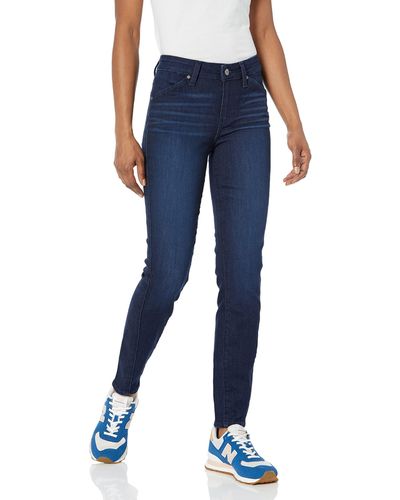 PAIGE Verdugo Ankle With Angled Pockets And Twisted Seam Mid Rise Ultra Skinny In Micaela - Blue