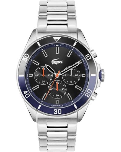 Lacoste Chronograph Quarz Uhr für mit Silbernes Edelstahlarmband - 2011155 - Grau