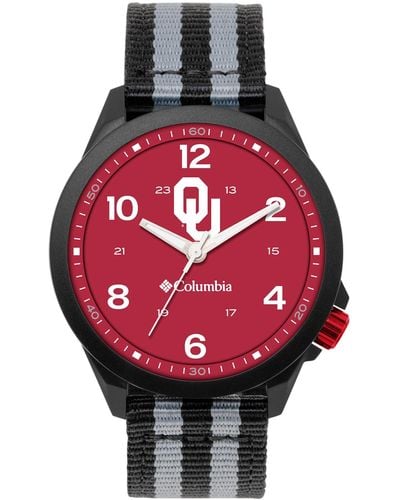 Columbia Mens Crestview Oklahoma Nylon Strap Watch - Css10-110 - Red
