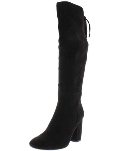 Kenneth Cole Corie Lace Up Knee High Boot - Black