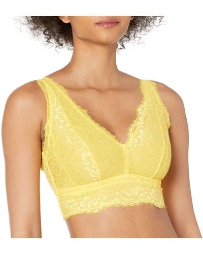 Cosabella Womens Pret Porter Curvy Longline Bralette Bra - Yellow