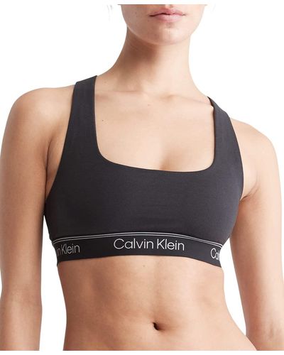 Calvin Klein Athletic Unlined Bralette - Black