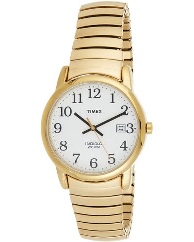 Timex Tone Case White Dial With Extra-long Gold-tone Expansion - Natural