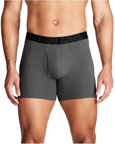 Under Armour Charged Cotton 6-inch Boxerjock 3-pack - Gray
