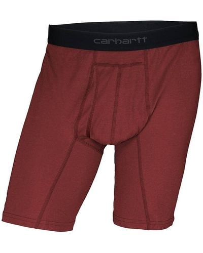 Carhartt 8" Inseam Cotton Polyester 2 Pack Boxer Brief - Red