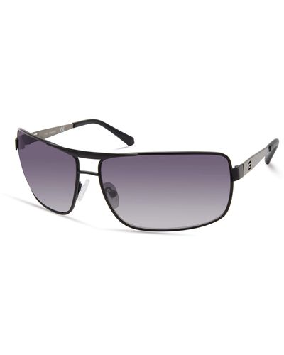 Guess Wrapped Navigator Pilot Sunglasses - Purple