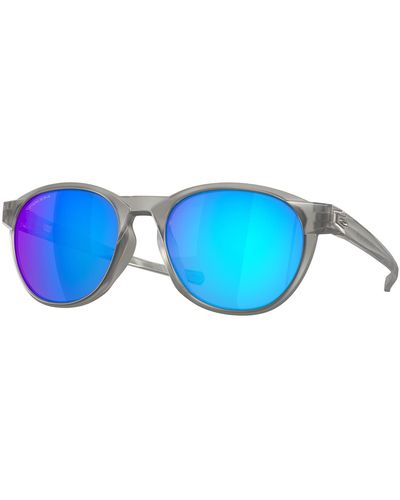 Oakley Oo9126f Reedmace Low Bridge Fit Round Sunglasses - Blue