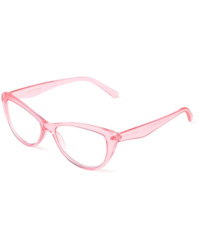 Betsey Johnson Womens Yara Glasses Blue Light Glasses - Pink