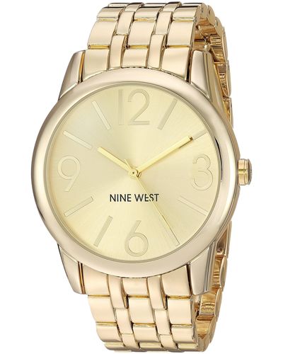 Nine West Goldtone Bracelet Watch With Sunray Dial - Metallic