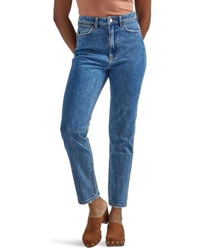 Wrangler Tapered High-rise Mom Jean - Blue