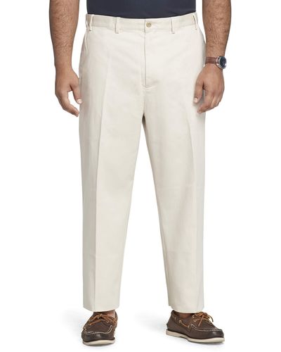 Izod Big And Tall Flat Front Extended Twill Pant - Multicolor