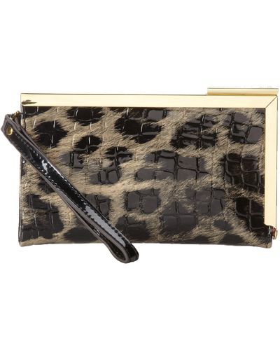 Anne Klein Just Spotted Small Frame Wristlet,black Multi,one Size