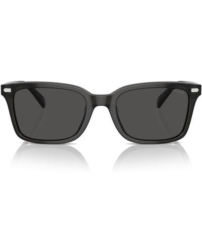 COACH Hc8398u Universal Fit Square Sunglasses - Black