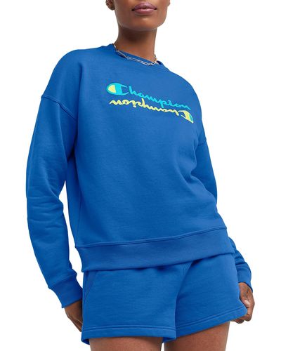 Champion Powerblend Relaxed Crew - Blue