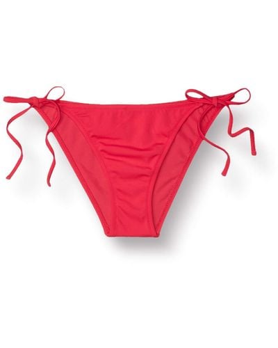Guess Solid String Brief Bikini Bottom - Roze