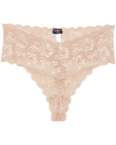 Cosabella Plus Size Say Never Extended Cutie Low Rise Thong - Natural