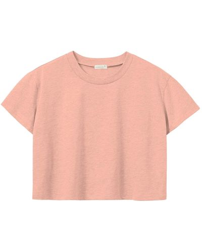 Alternative Apparel Womens Eco Go-to Headliner Cropped Tee T Shirt - Pink