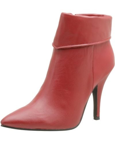 N.y.l.a. Damica Ankle Boot,red,6.5 M