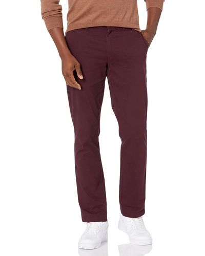 Amazon Essentials Slim-fit Casual Stretch Chino Trouser - Red