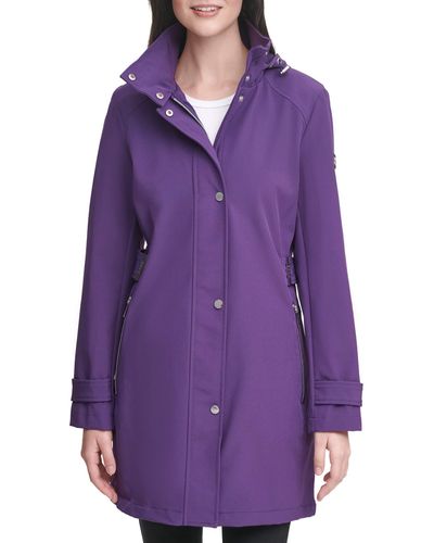 DKNY Water Resistant Softshell Jacket - Purple