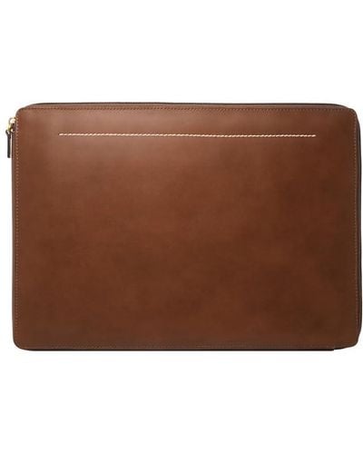 Fossil Leather Laptop Folio - Brown