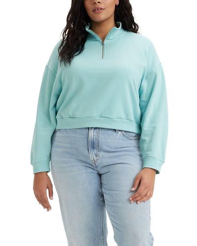 Levi's Size Cosmo 1/4" Zip Sweater - Blue