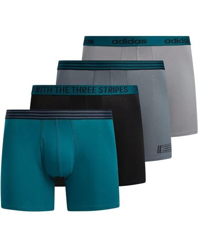 adidas Core Stretch Cotton Boxer Brief Underwear - Blue