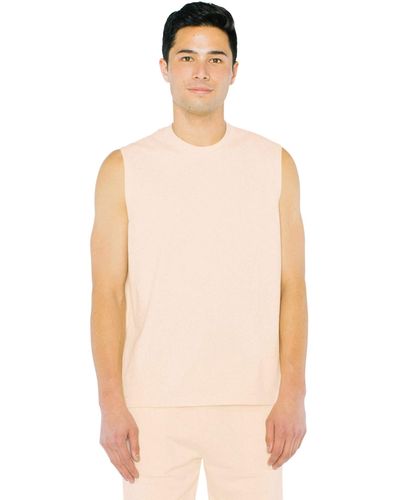 American Apparel French Terry Sleeveless Muscle Tank - Natural