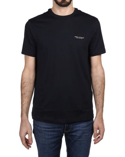 Emporio Armani Milano/new York Logo T-shirt - Black