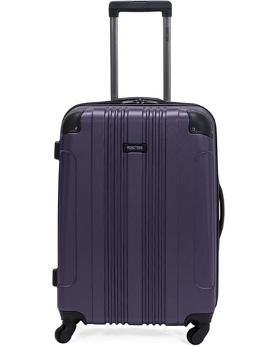 Kenneth Cole Out Of Bounds Lightweight Durable Hardshell 4-wheel Spinner Cabin Size Travel Suitcase - Blue