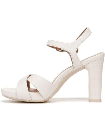 Naturalizer S Morgan Ankle Strap Dress Sandal Warm White 10 W - Natural