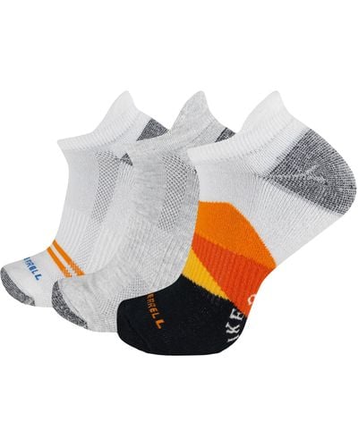 Merrell And Repreve Recycled Everyday Low Cut Tab Sock with Moisture Wicking and Blister Prevention 3 Pair Pack - Grigio